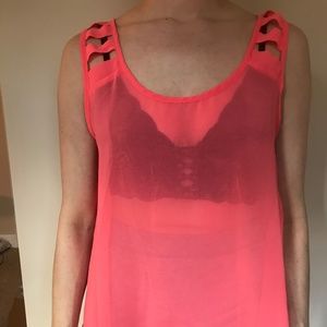 Cotton Candy Pink Tank Top Blouse